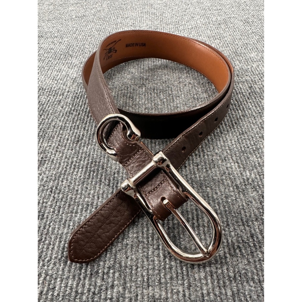 Orvis Hoof Pick Belt Mens 42 Leather Silver Buckle Brown Western Outdoor USA